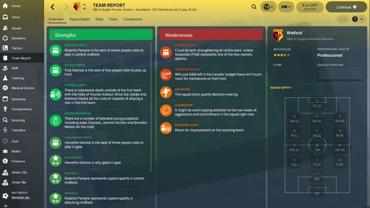 Football Manager 2018 — скриншот 5