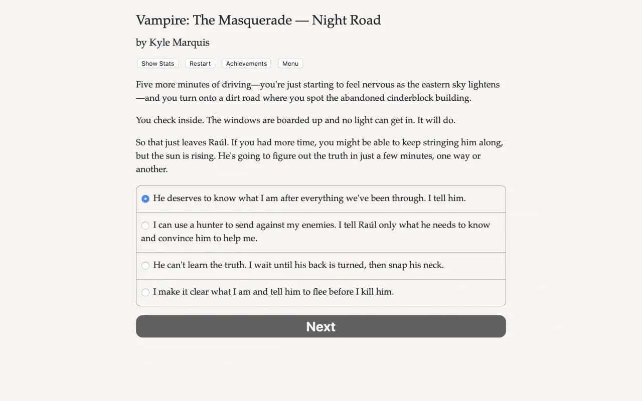 Vampire: The Masquerade - Night Road — скриншот 2