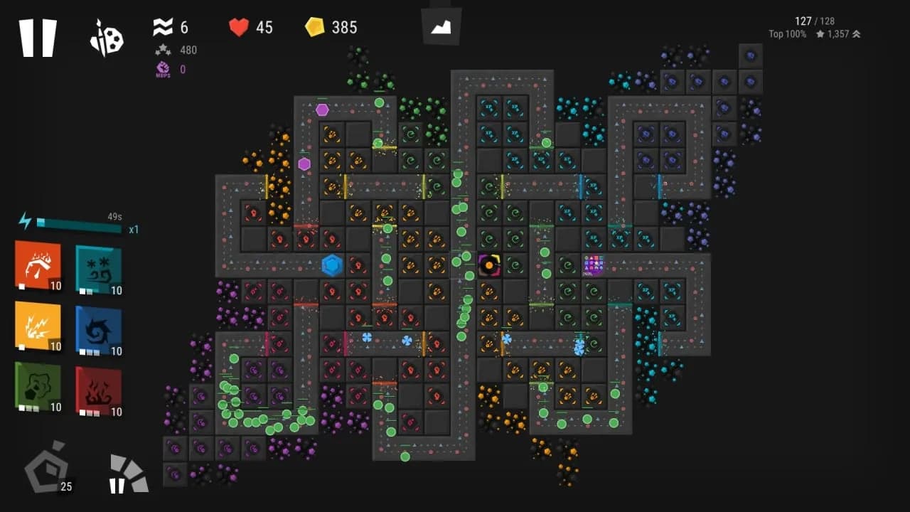 Infinitode 2 - Infinite Tower Defense — скриншот 1