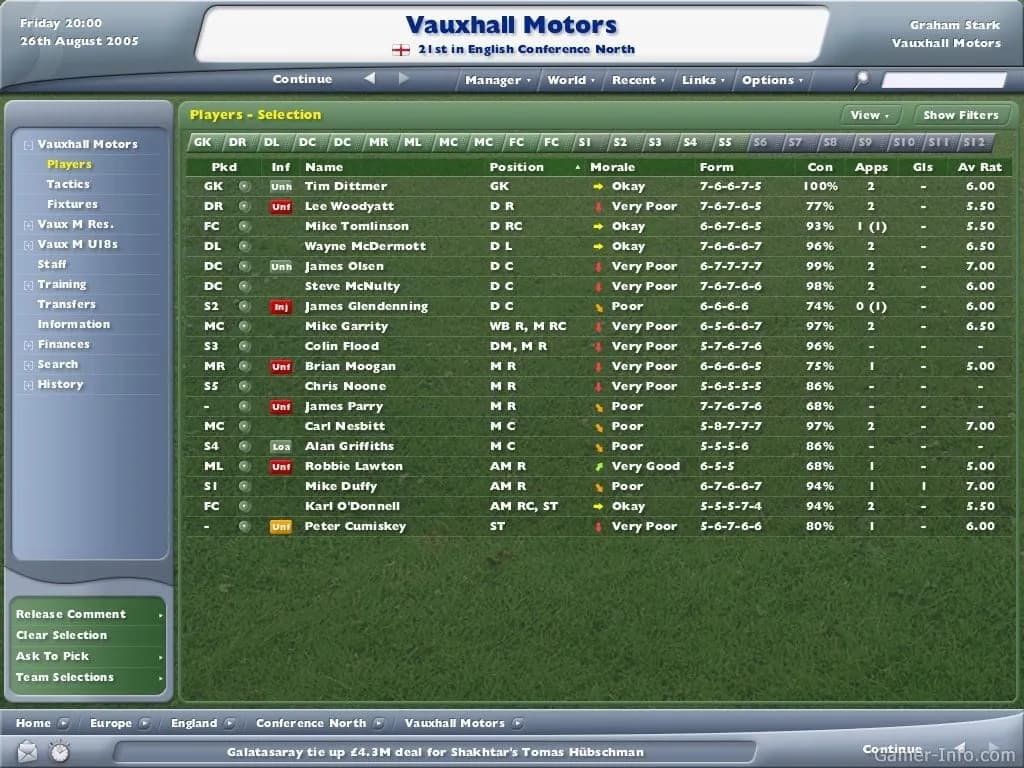 Football Manager 2006 — скриншот 3