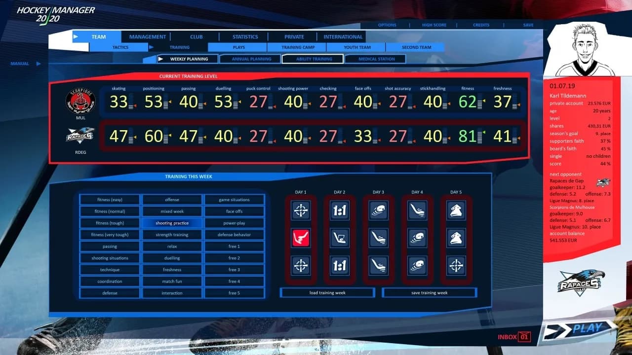 Hockey Manager 20|20 — скриншот 5