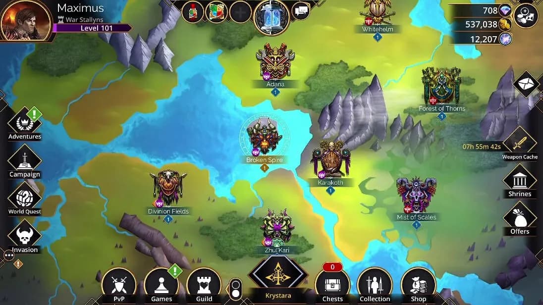 Gems of War - Puzzle RPG — скриншот 3