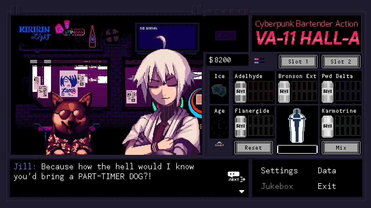 VA-11 Hall-A: Cyberpunk Bartender Action — скриншот 2