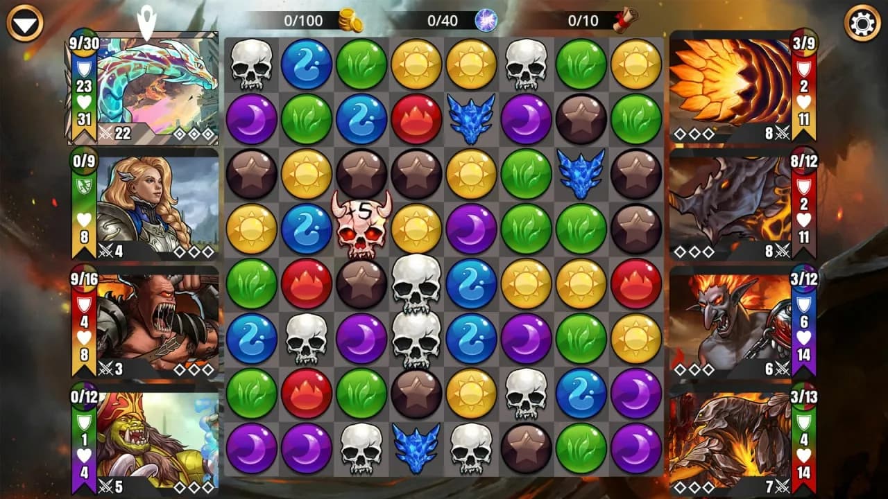 Gems of War - Puzzle RPG — скриншот 1