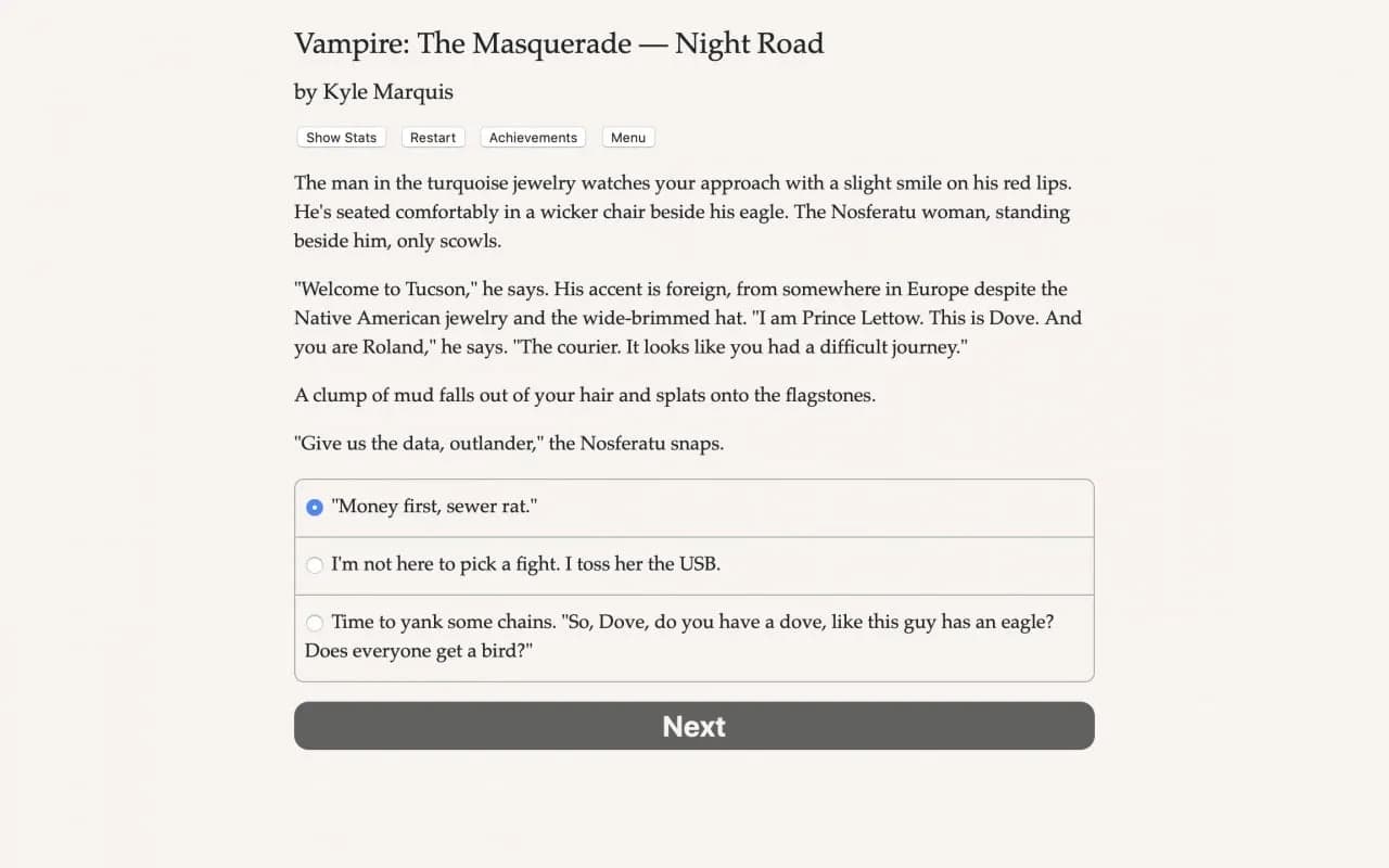 Vampire: The Masquerade - Night Road — скриншот 1