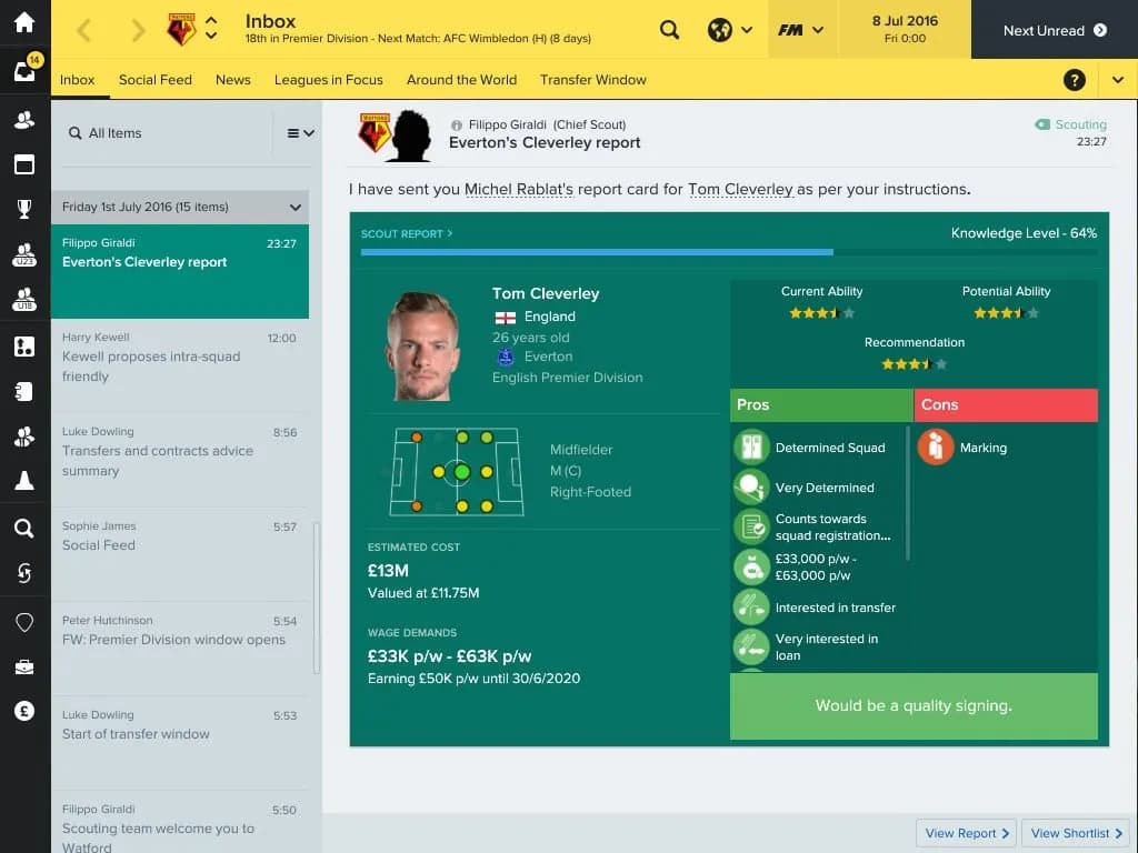 Football Manager 2017 — скриншот 5
