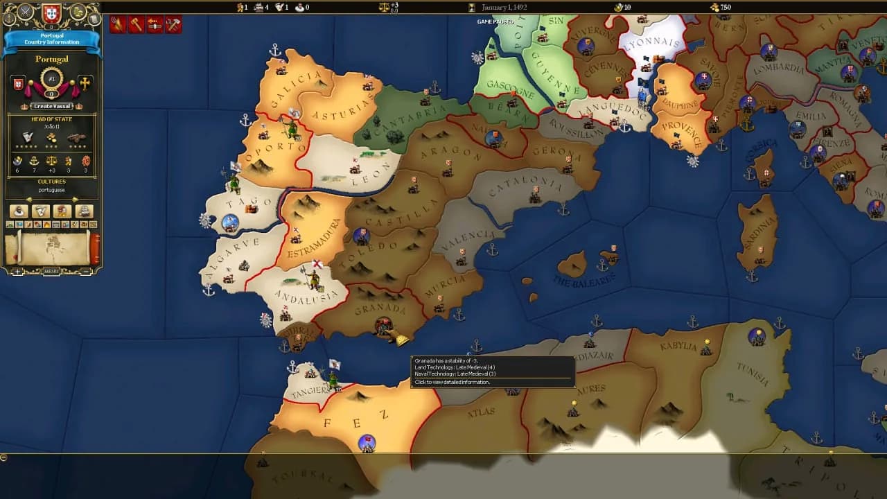 For the Glory: A Europa Universalis Game — скриншот 1