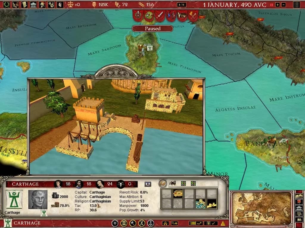 Europa Universalis: Rome - Gold Edition — скриншот 3