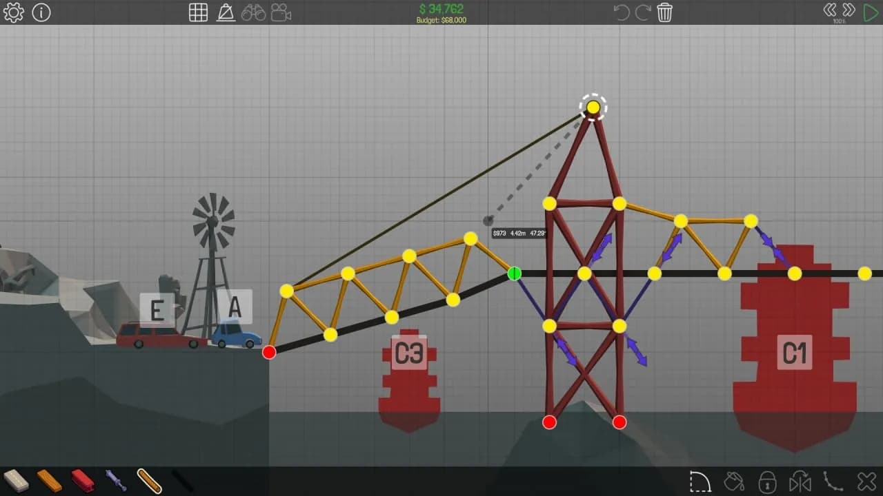 Poly Bridge — скриншот 2