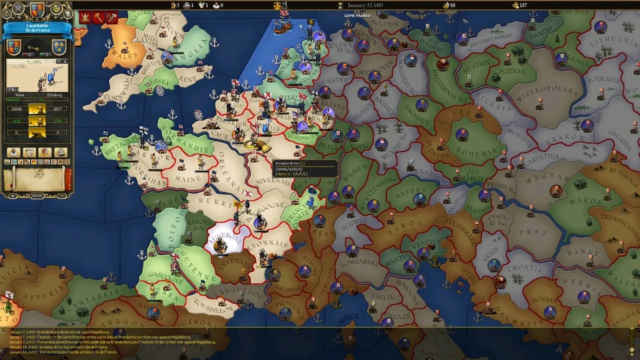 For the Glory: A Europa Universalis Game — скриншот 2