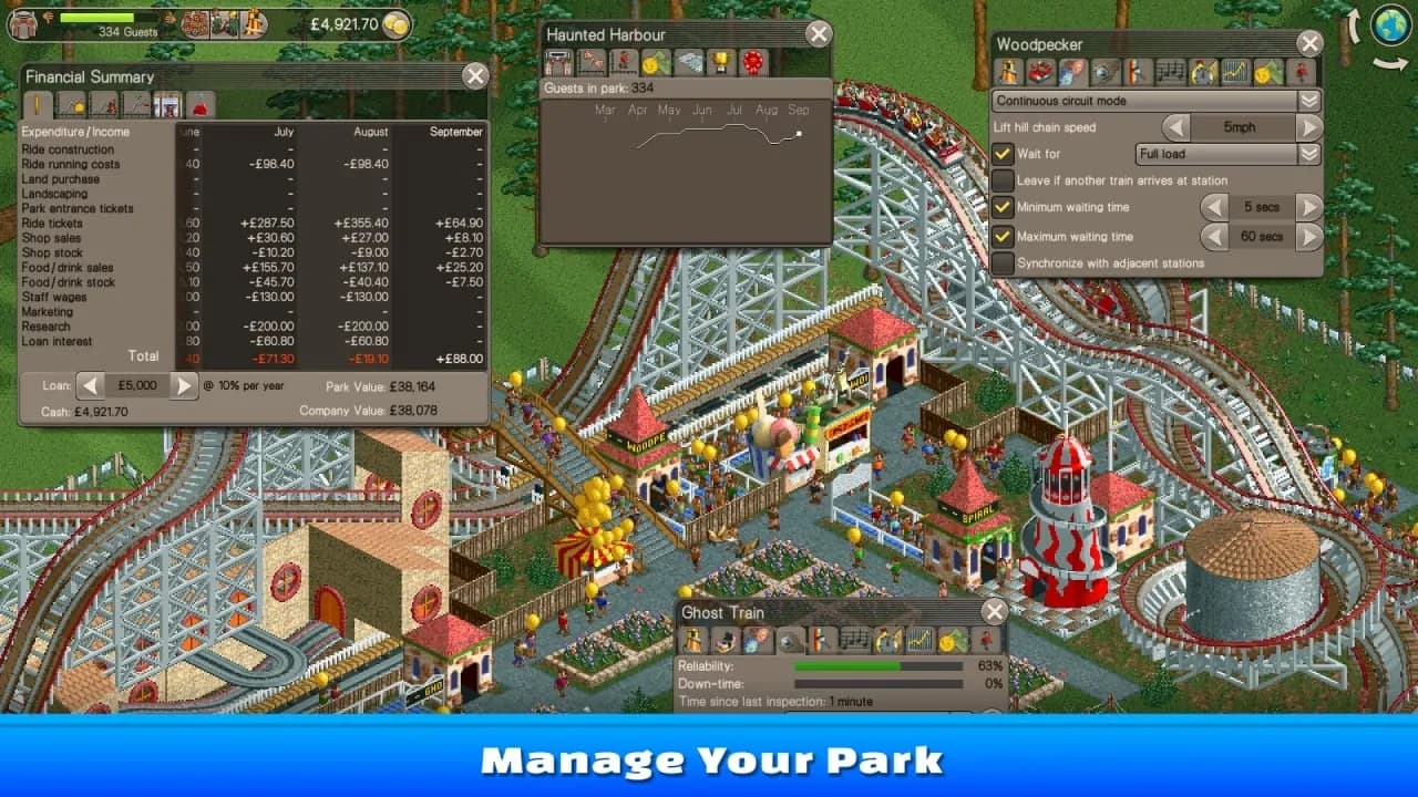 RollerCoaster Tycoon Classic — скриншот 5