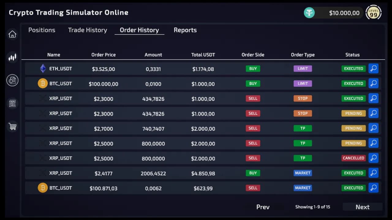 Crypto Trading Simulator — скриншот 11