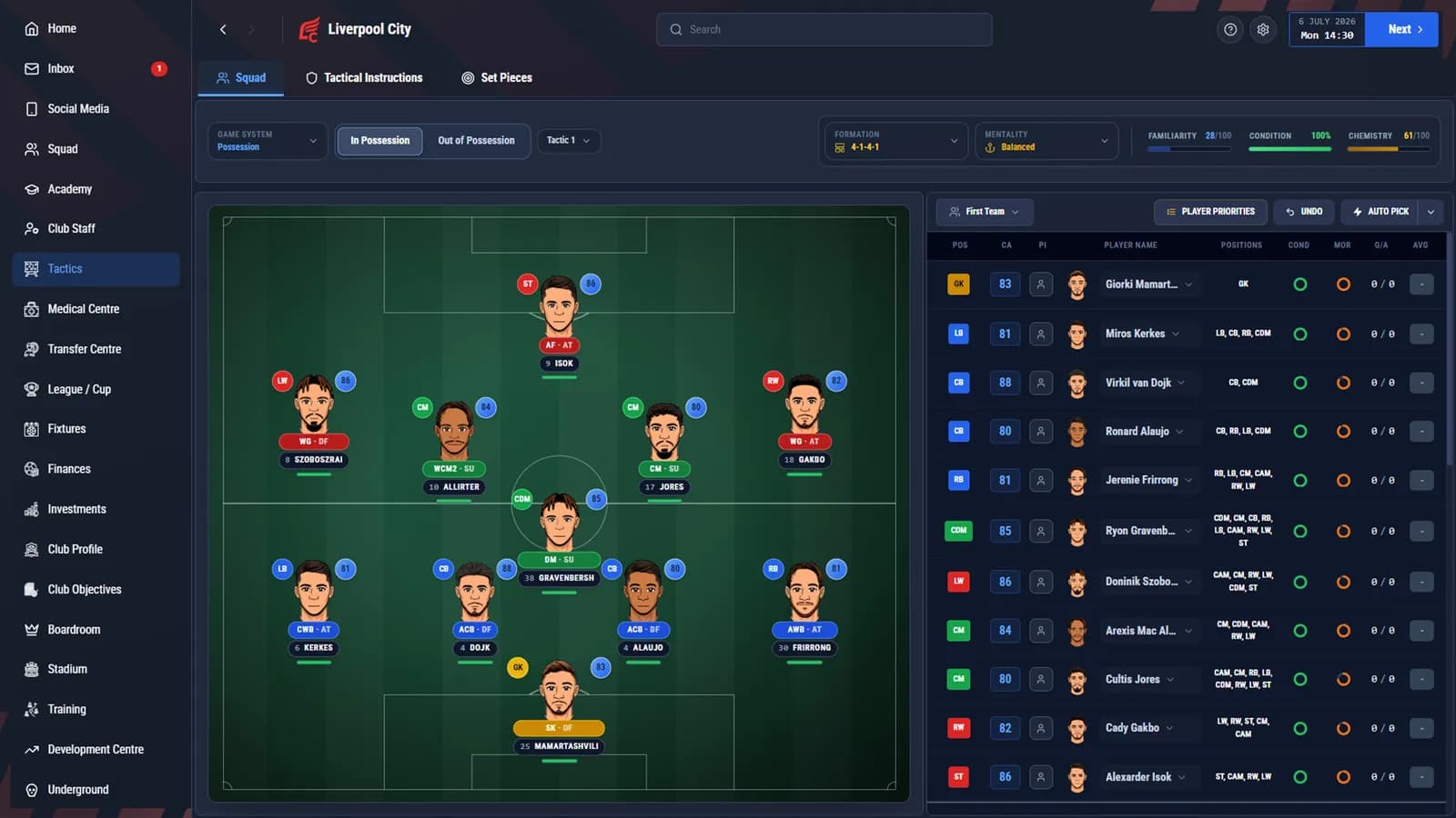 Pro Soccer Manager 27 — скриншот 3