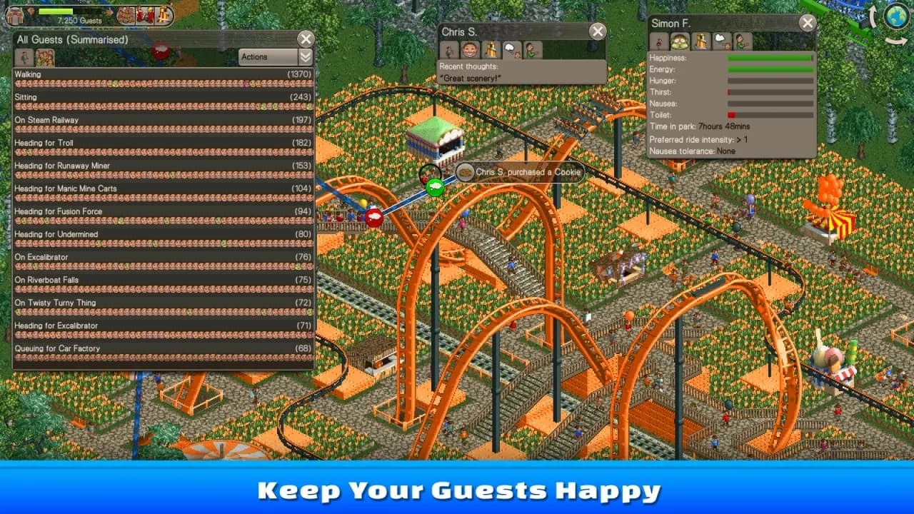 RollerCoaster Tycoon Classic — скриншот 4