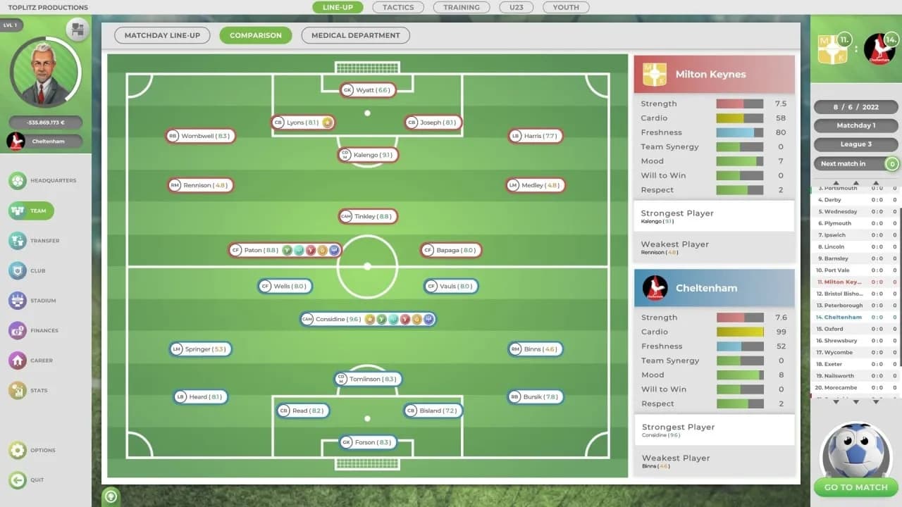 GOAL! The Club Manager — скриншот 11