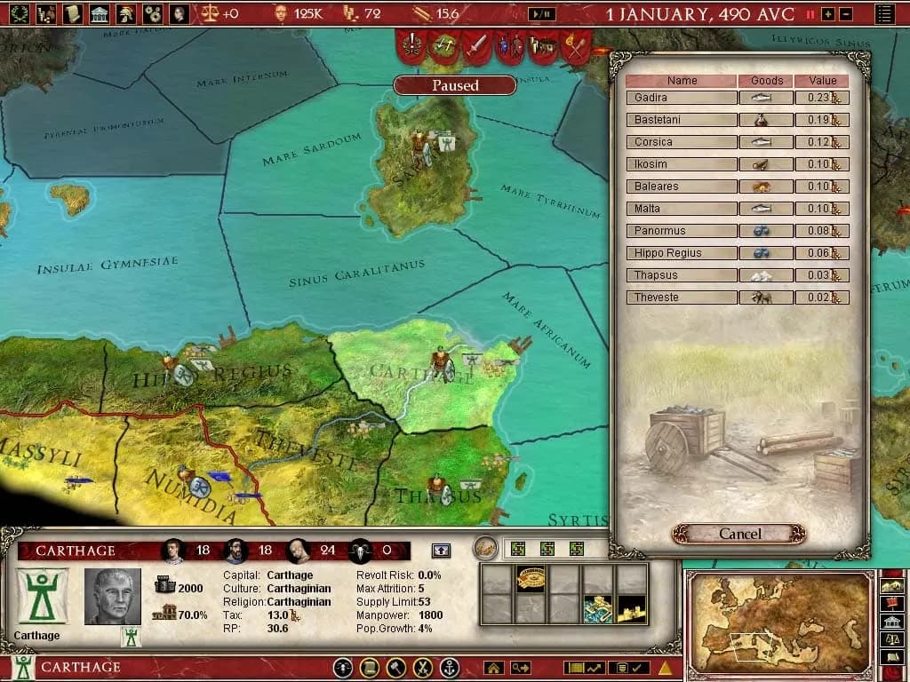 Europa Universalis: Rome - Gold Edition — скриншот 4