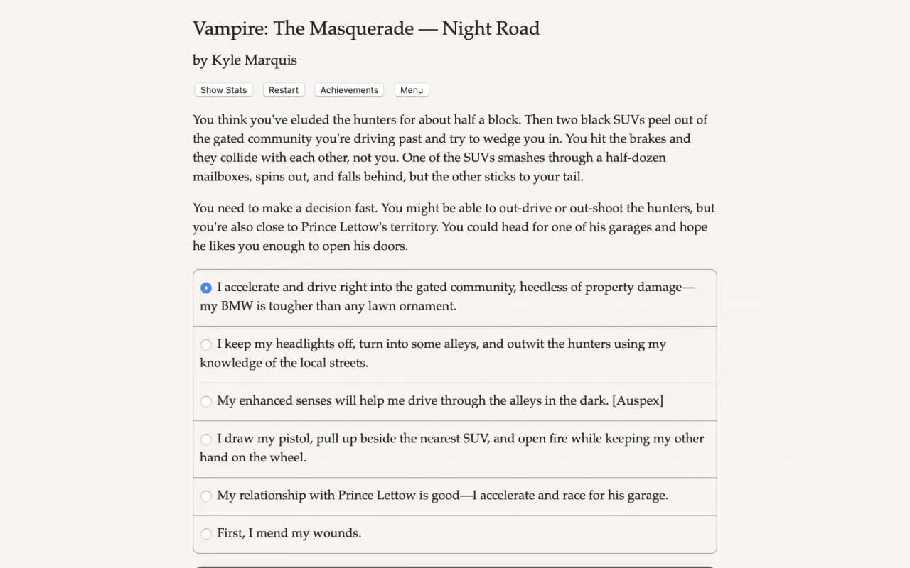 Vampire: The Masquerade - Night Road — скриншот 4