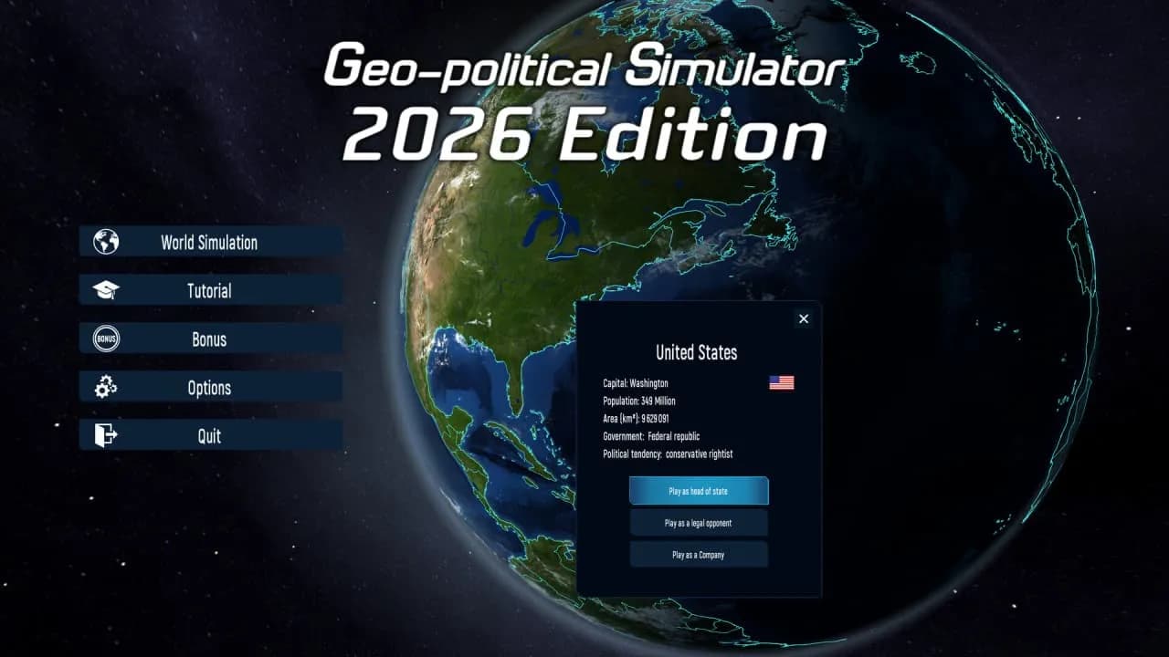 Geo-Political Simulator 2026 Edition — скриншот 1