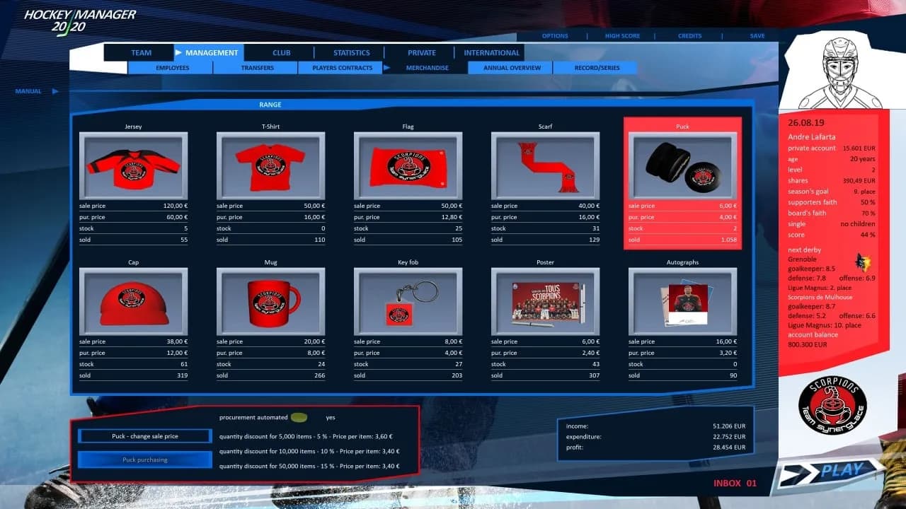 Hockey Manager 20|20 — скриншот 12