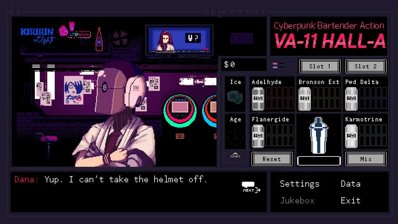 VA-11 Hall-A: Cyberpunk Bartender Action — скриншот 5