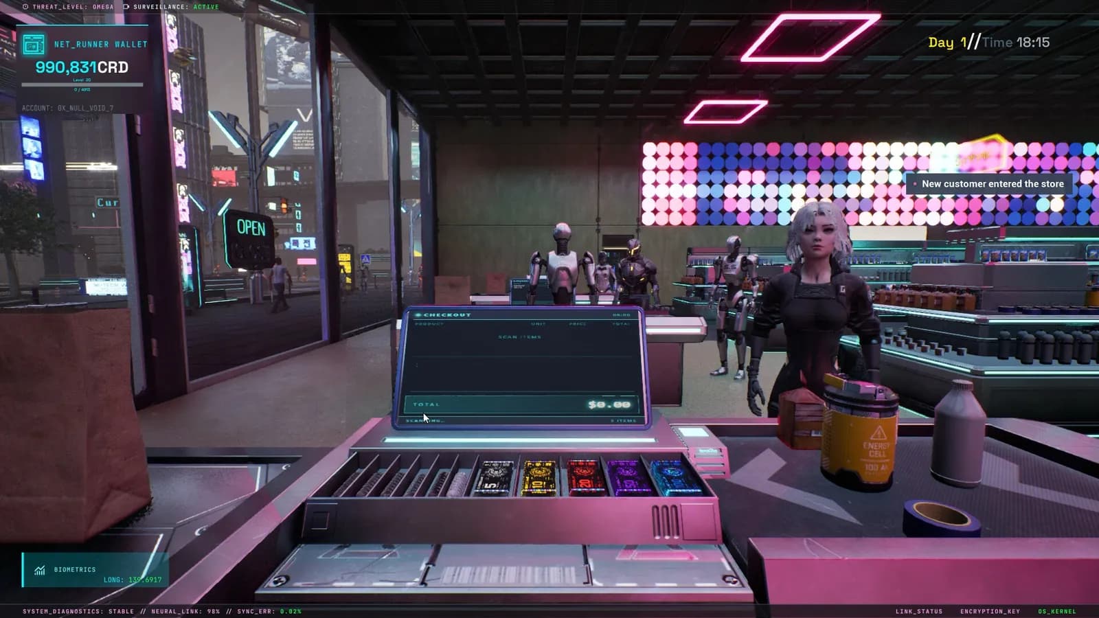 Cyberpunk Store Simulator — скриншот 2