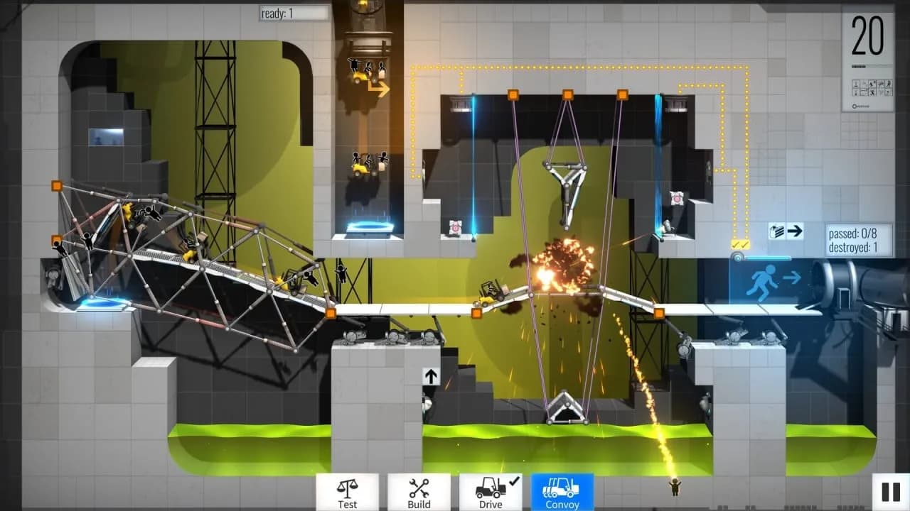 Bridge Constructor Portal — скриншот 6
