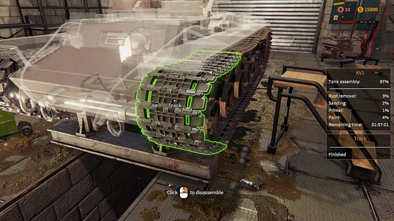 Tank Mechanic Simulator — скриншот 1