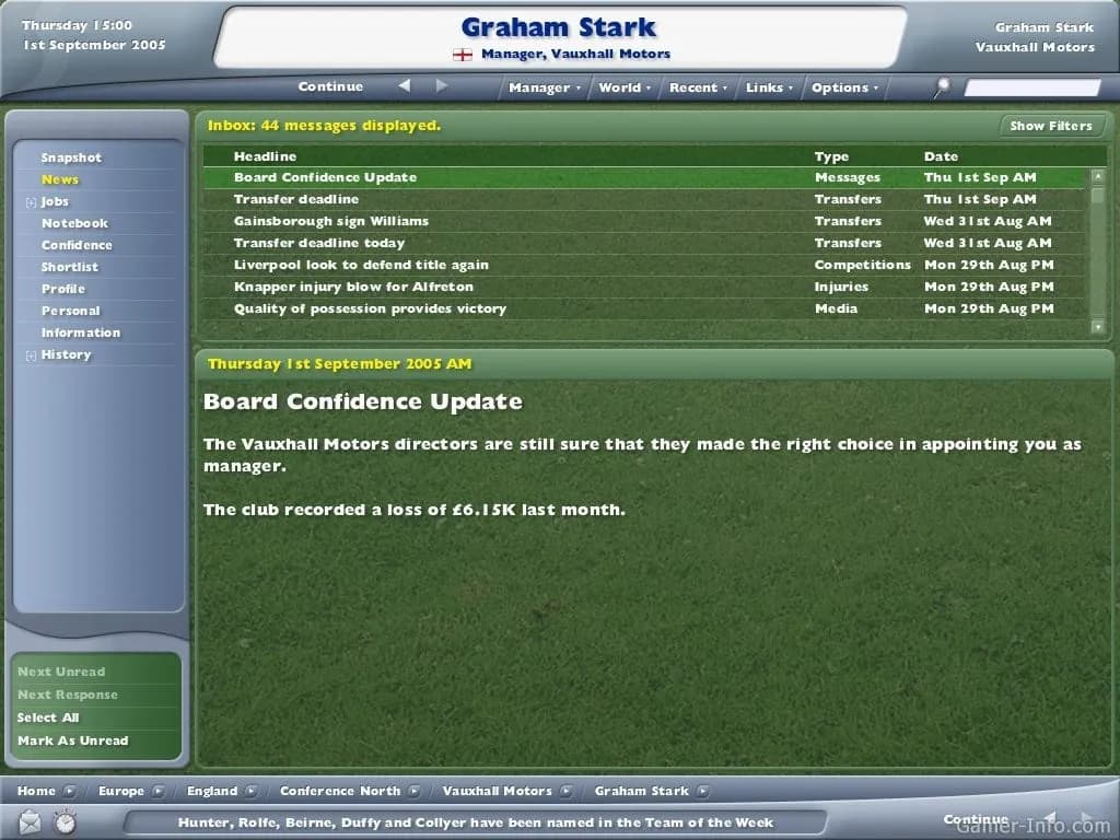 Football Manager 2006 — скриншот 4