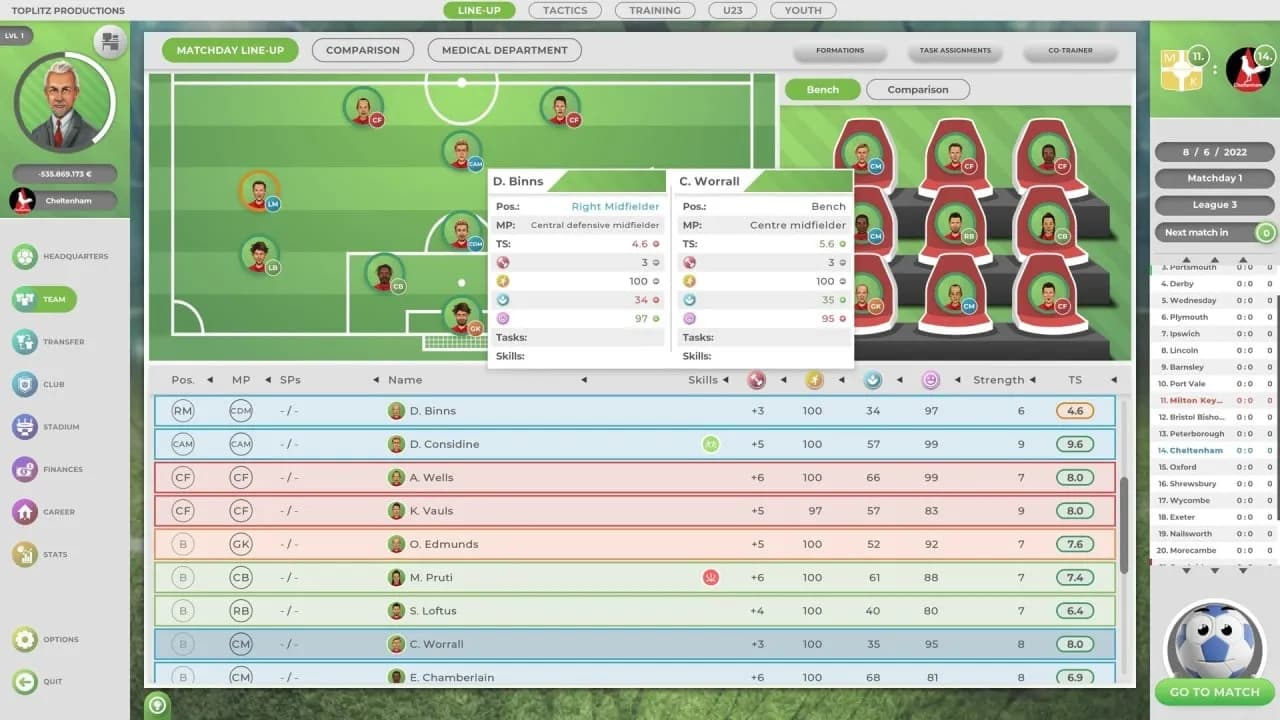GOAL! The Club Manager — скриншот 10
