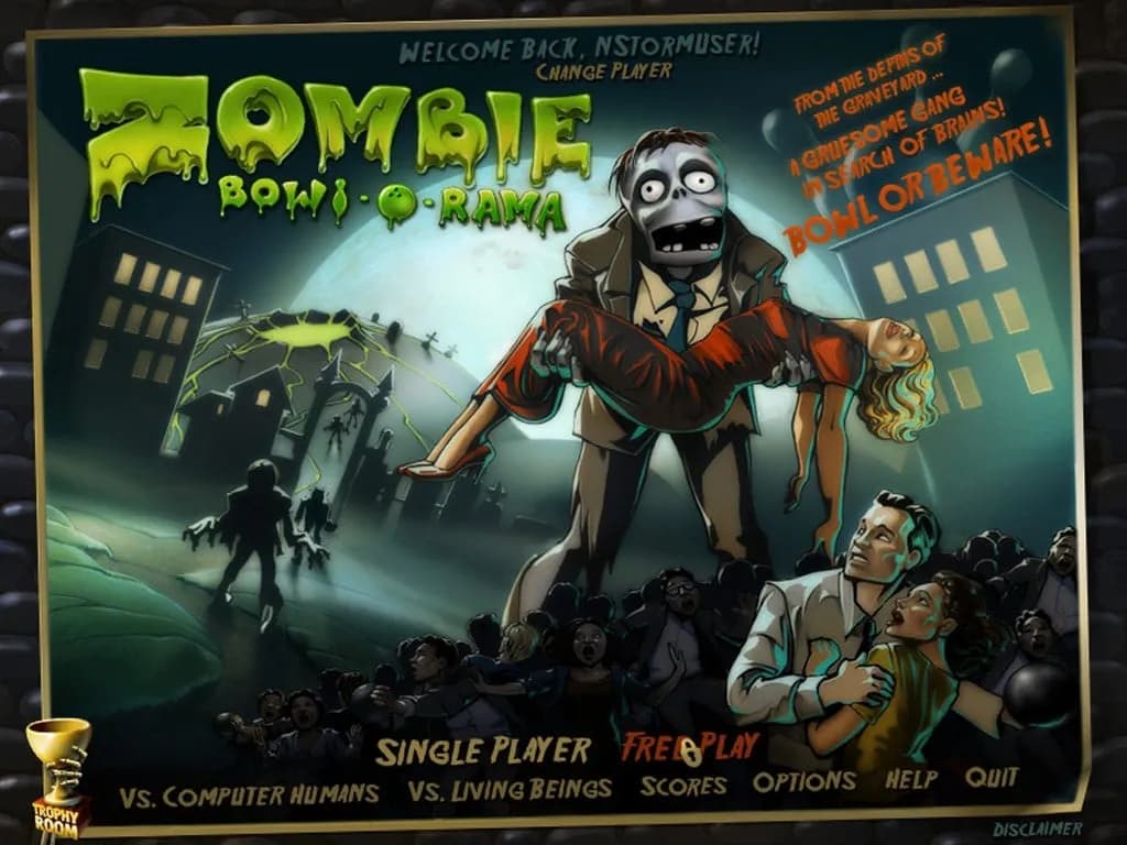 Zombie Bowl-o-Rama — скриншот 1