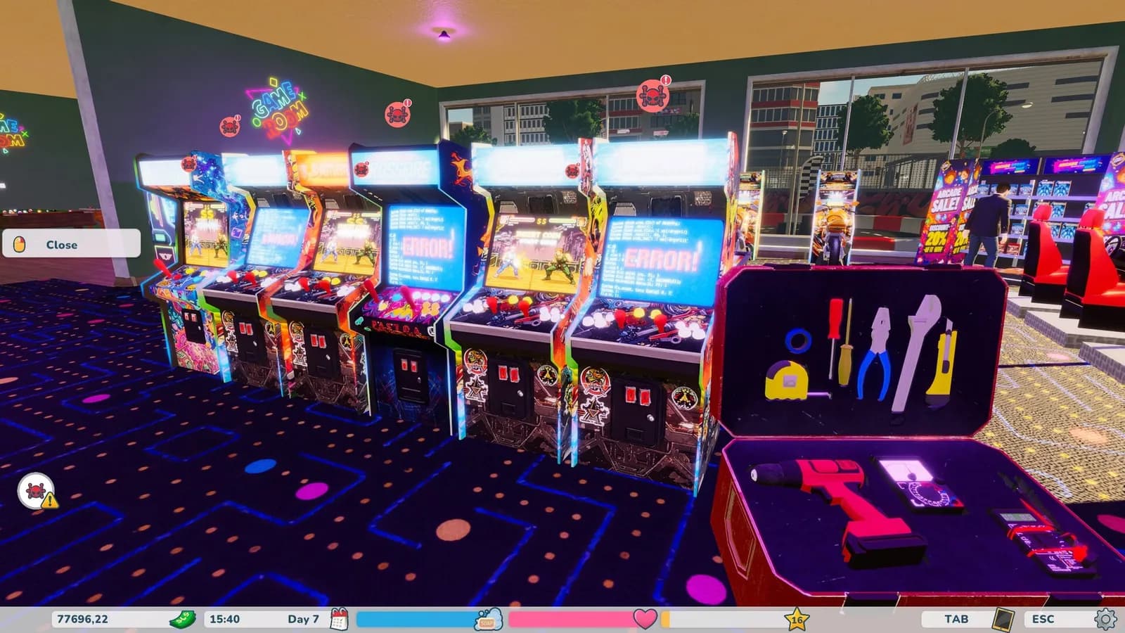 Retro Arcade Shop Simulator — скриншот 1