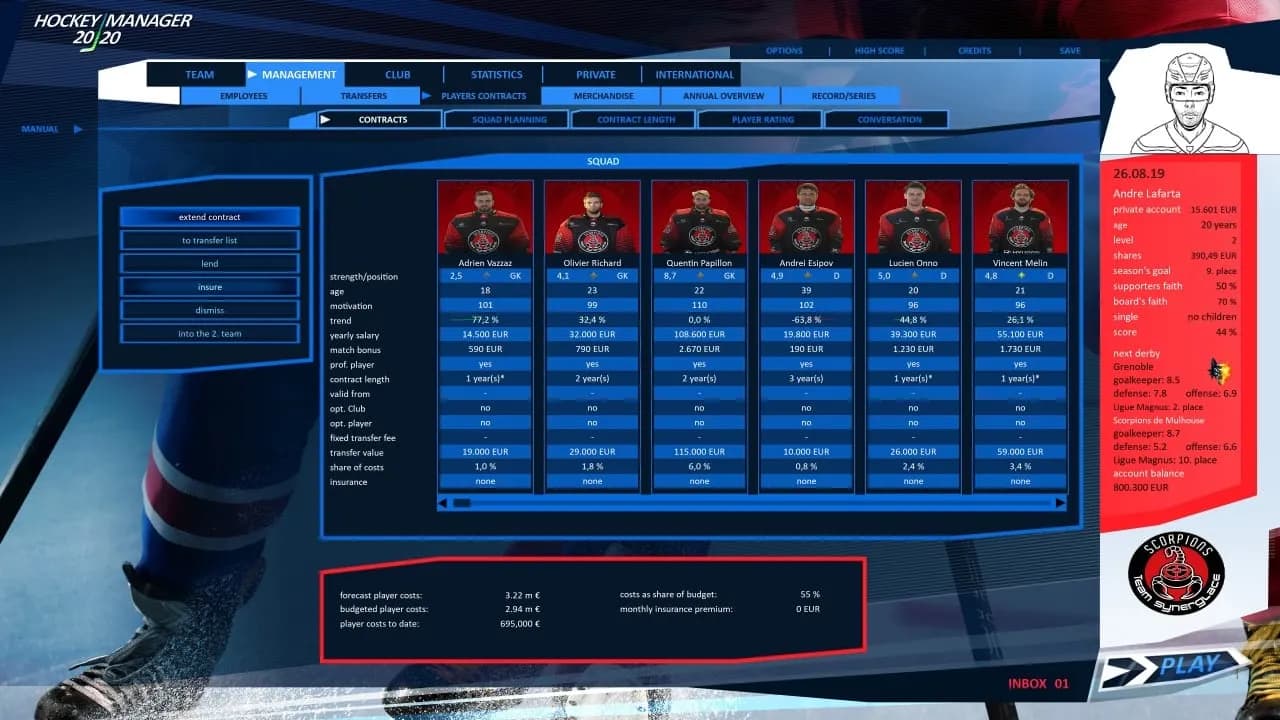 Hockey Manager 20|20 — скриншот 4