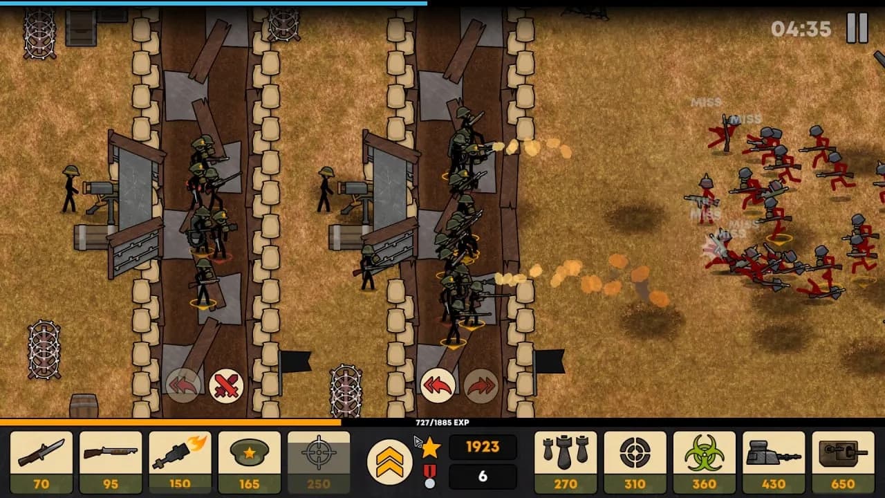 Stickman Trenches — скриншот 5