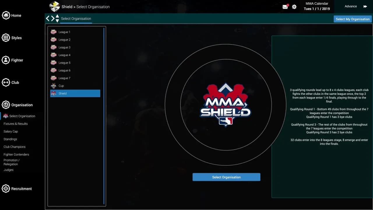 MMA Team Manager — скриншот 9
