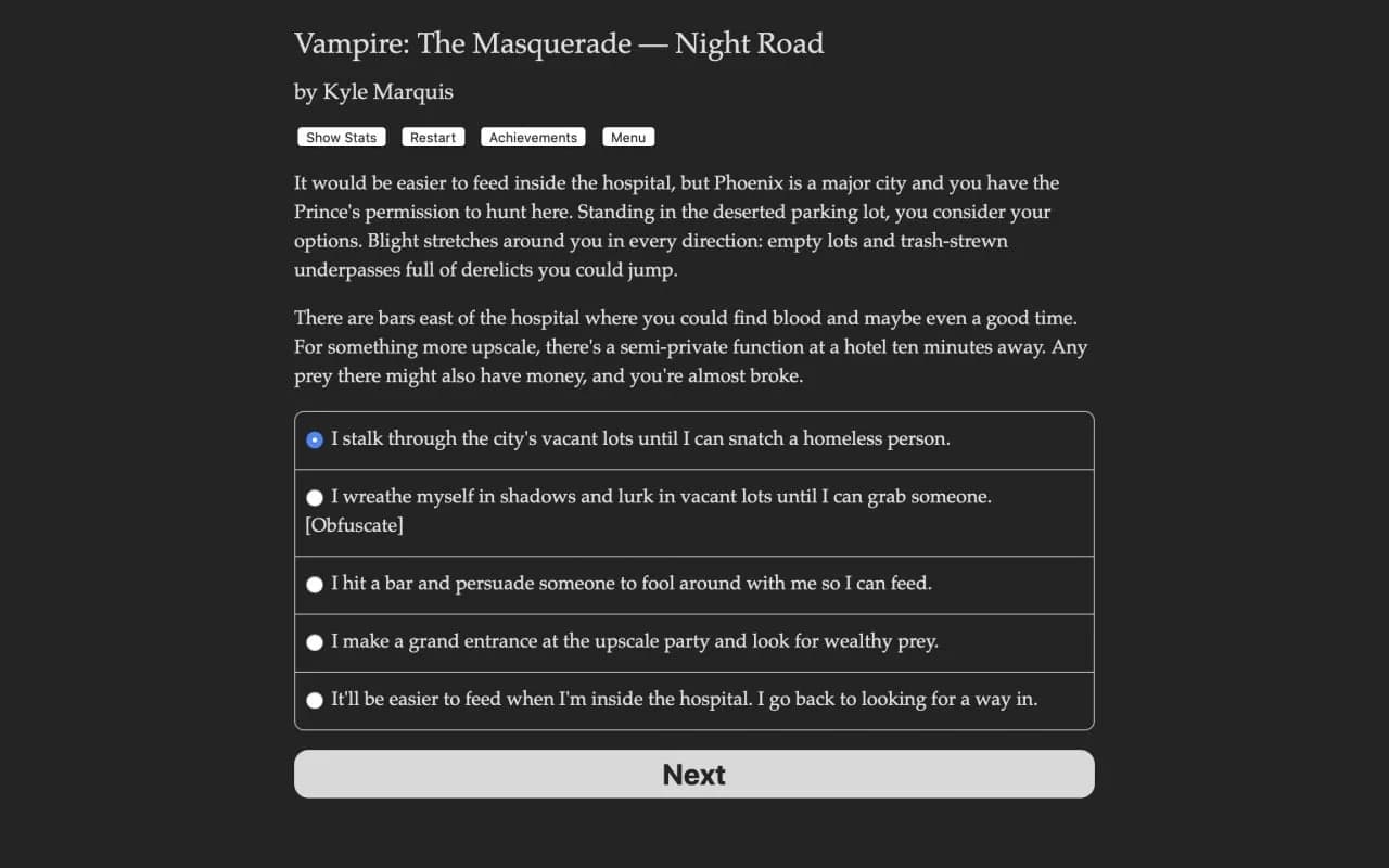 Vampire: The Masquerade - Night Road — скриншот 3