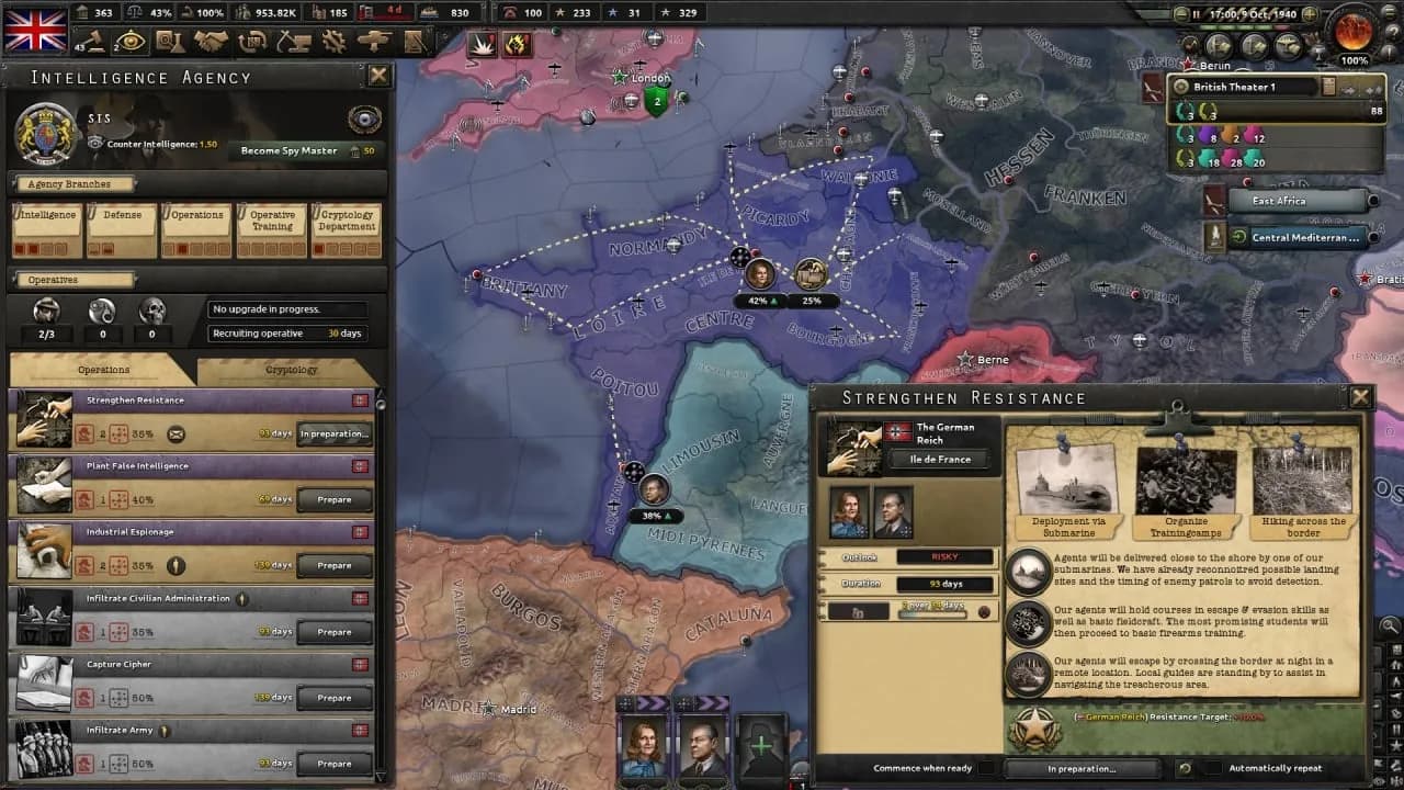 Hearts of Iron 4: La Résistance — скриншот 3