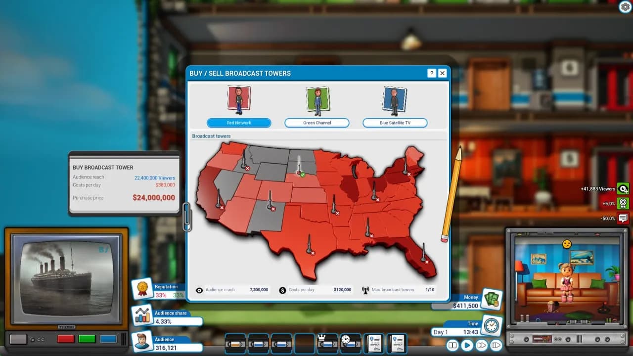 Mad Television Tycoon — скриншот 10