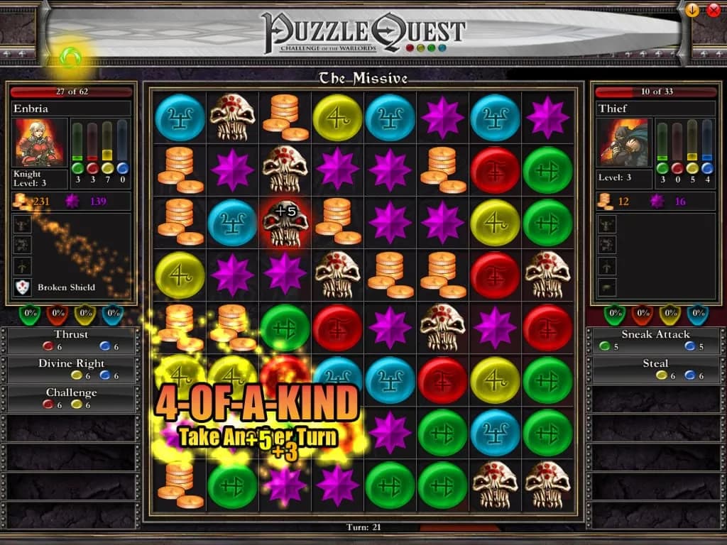 PuzzleQuest: Challenge of the Warlords — скриншот 6