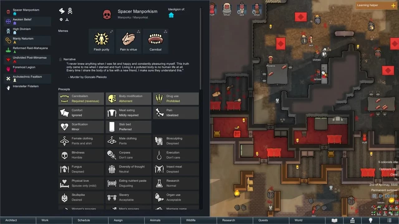 RimWorld Ideology — скриншот 4