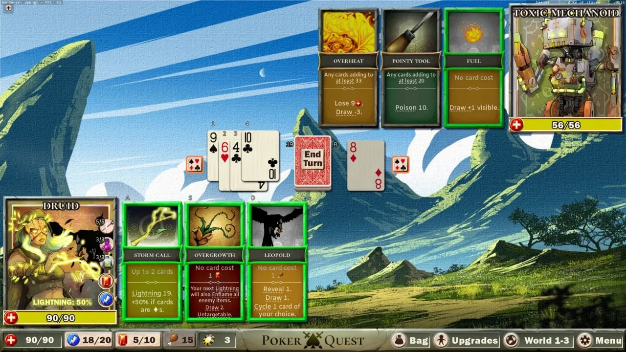 Poker Quest: Swords and Spades — скриншот 1